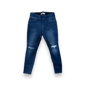 Old Navy Rockstar Jeggings Size 12 Denim Medium Wash Distressed High Rise Jeans